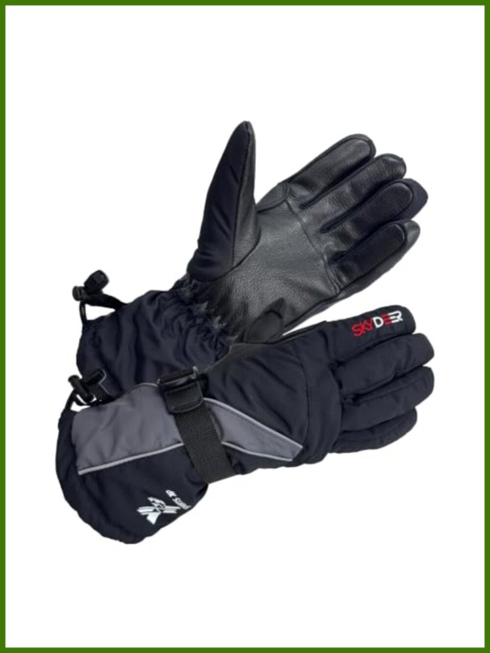 Waterproof Deerskin Leather Ski Gloves 150G 3M Thinsulate Lining Warm Winter